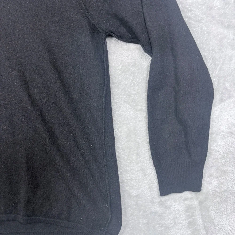 The North Face Quarter Zip Sweater Mens Large Black Cotton Wool Blend Gorpcore
